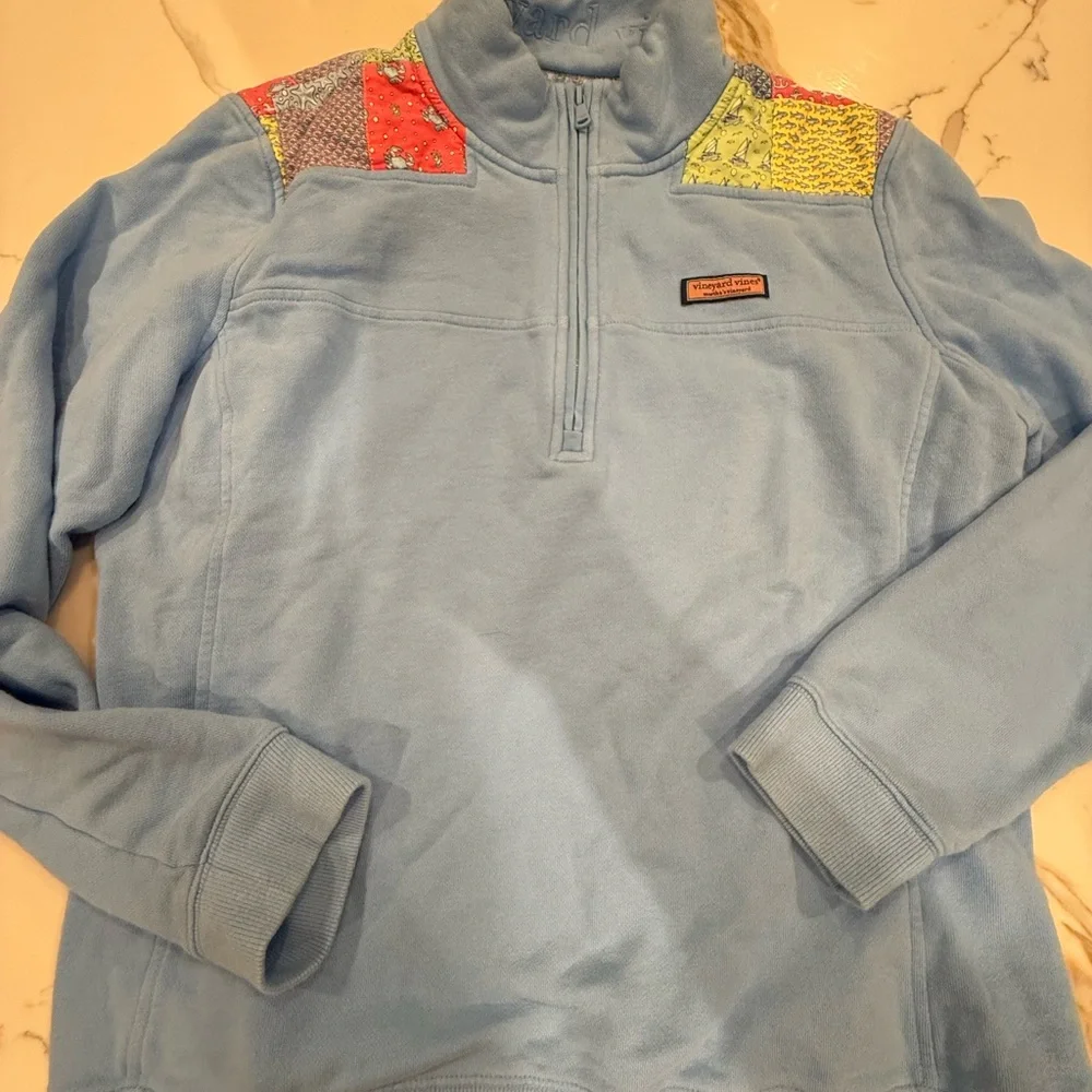 Vineyard Vines Blue Pullover with Nautical Patterns - Picture 5 of 8